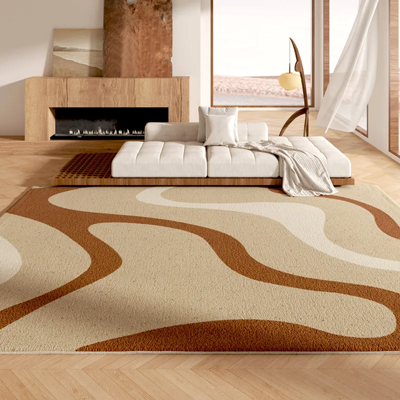 

Light Luxury Carpets for Living Room Fluffy Soft Bedroom Decor Vintage Carpet Thickened Washable Lounge Rug Home Anti-slip Mat