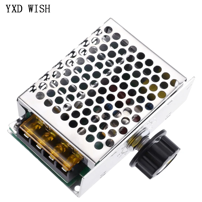 4000W 220V AC SCR Motor Speed Controller Module Voltage Regulator Temperature Dimmer For Electric Furnace Water Heater