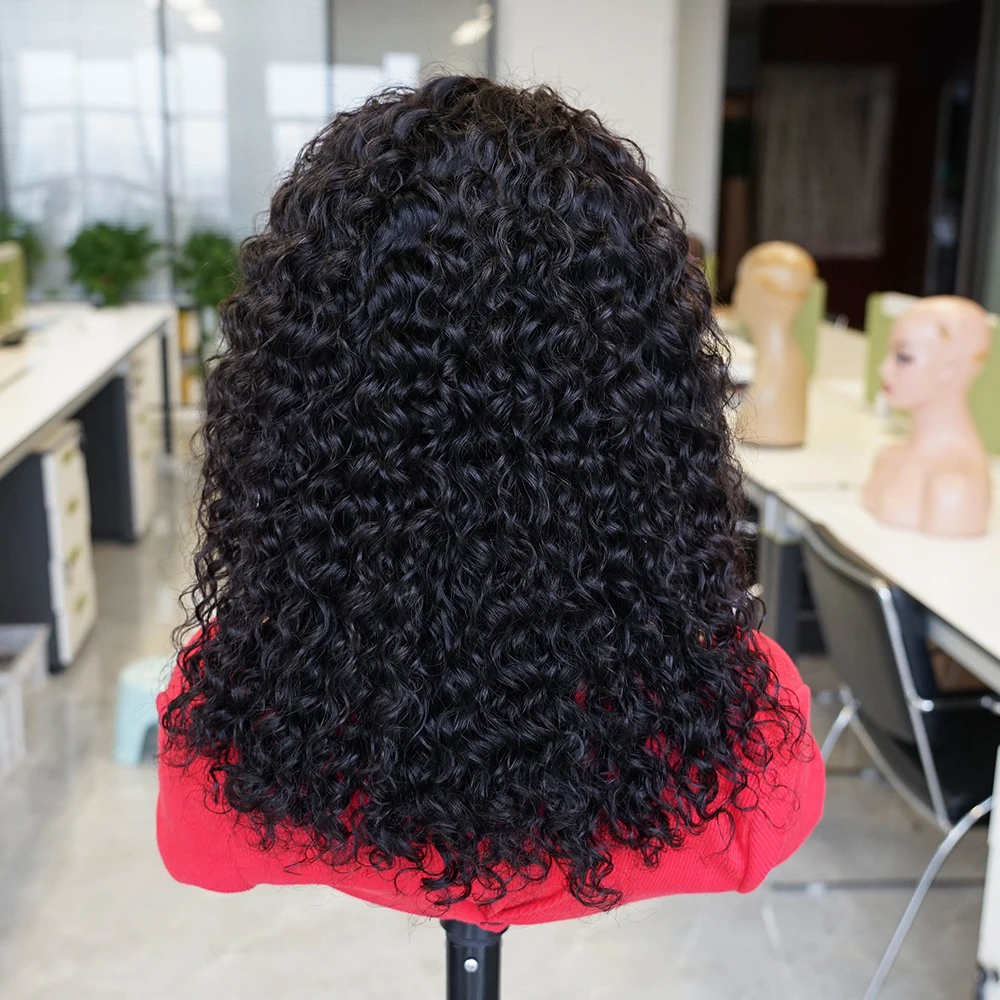 180% Water Wave 13x4 Lace Front Wig 4x4 Transparent Lace Closure Wig Free Middle Part Natural Color Human Hair Wigs for Women