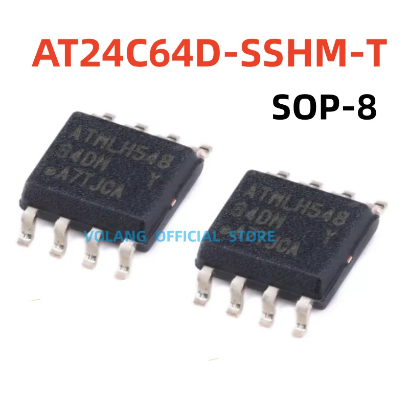 10Pcs/Lot AT24C64D-SSHM-T SOIC-8 EEPROM CHIP SOP-8 64DM Y