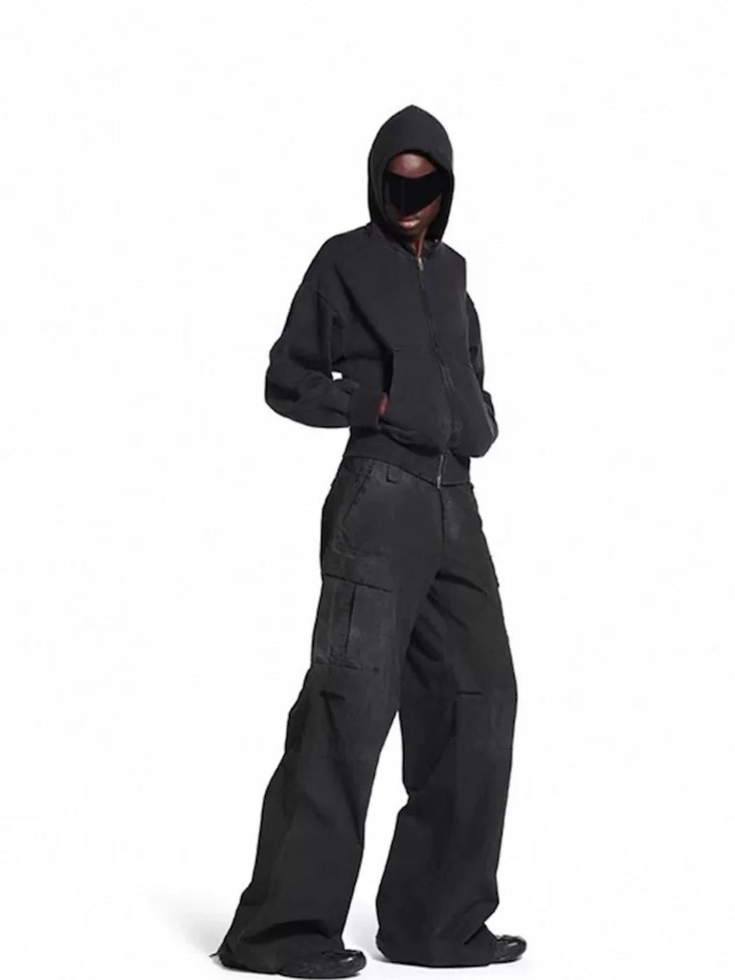 

Parisian Sle Cargo Waed Spray ind Vintage Multi-ket Work Pants High Street k Sle Straight Leg Cotton Casual Tro...