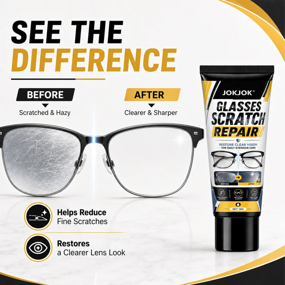 Eyeglass Scratch Repair CreamEyeglass Lens and Frame Scratch Polish, Lens Scratch Polishing, Buffing, Suitable for Minor Scratch