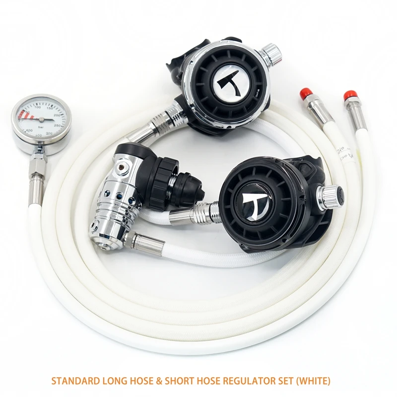 Premium Colored Long Short Hose Sidemount Diving Regulator For Underwater Diving