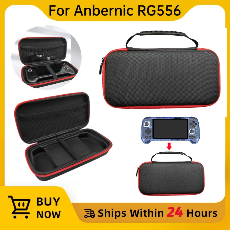 

For Anbernic RG556 Carrying Bag Hardshell Storage Handbag with Mesh Pocket Portable Case RG556 Retro Handheld Gaming Console