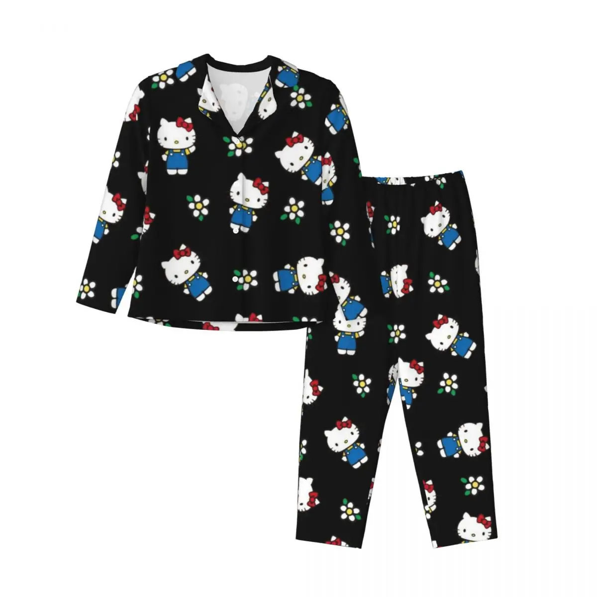 Cute Hello Kitty Women Pajamas 2 Pieces Set Loungewear pyjama pour femme