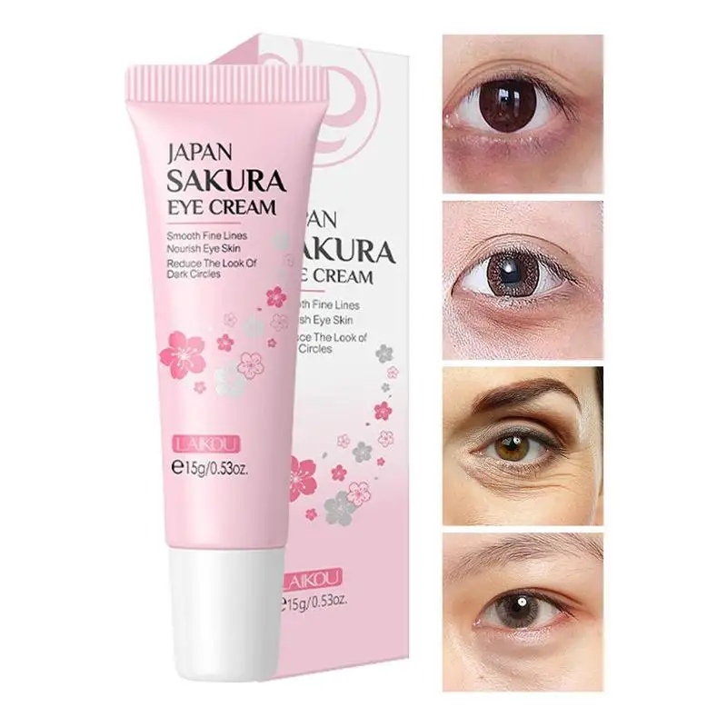 

Firming Eye Cream 0.53oz Nourishing Brightening Dark Circle Eye Cream with Sakura Essence Refreshing Eye Moisturizer Under Eye