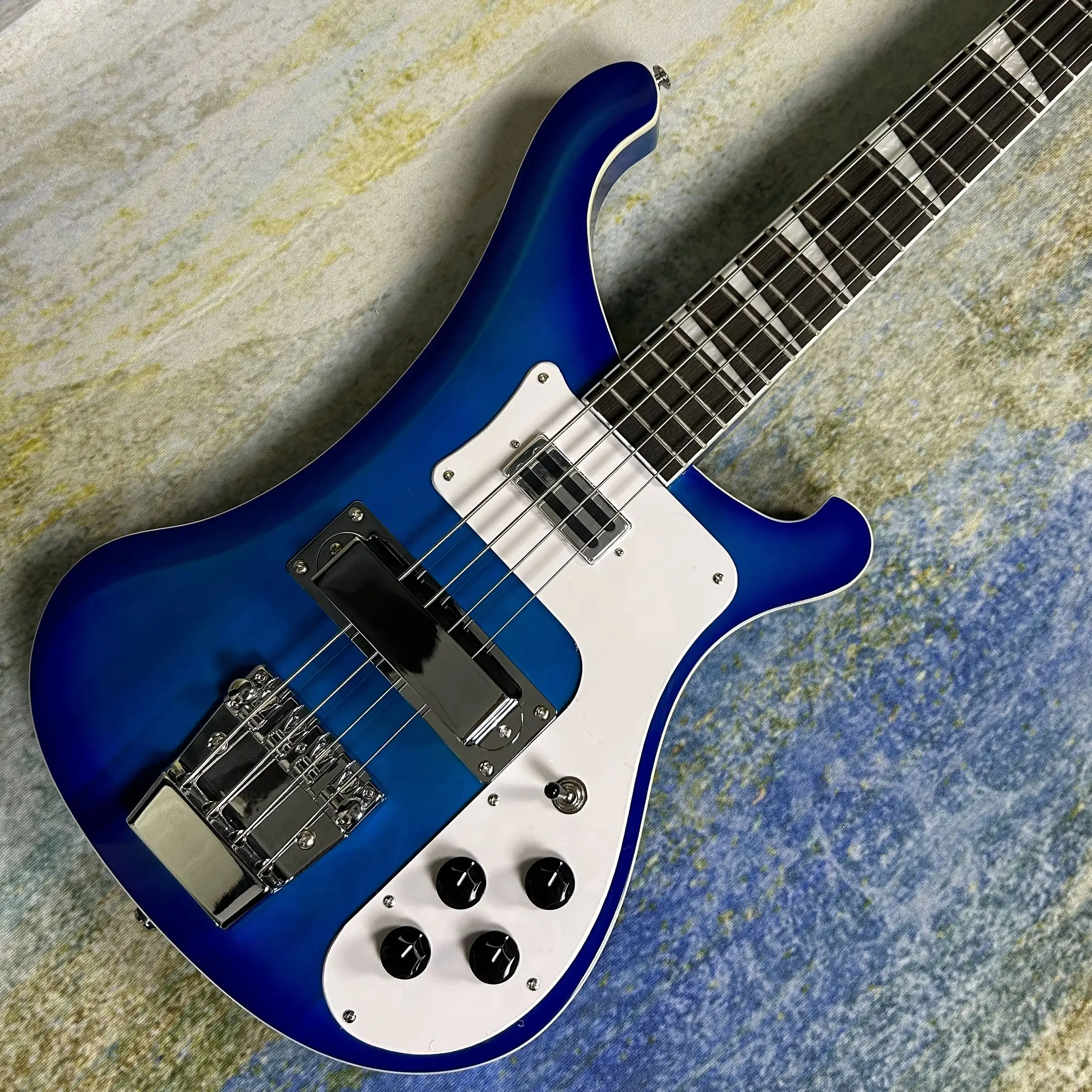

Bass Guitars 4003 Version Transparent Blue Color Rickenback 844 mm Scale Length