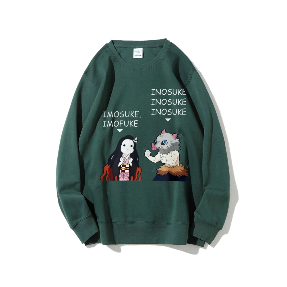 

Anime Crewneck Sweatshirt Demon Slayer Oversized Casual Autumn New Streetwear Men Women Pullover Hoodie Sweater Long Sleeves Top