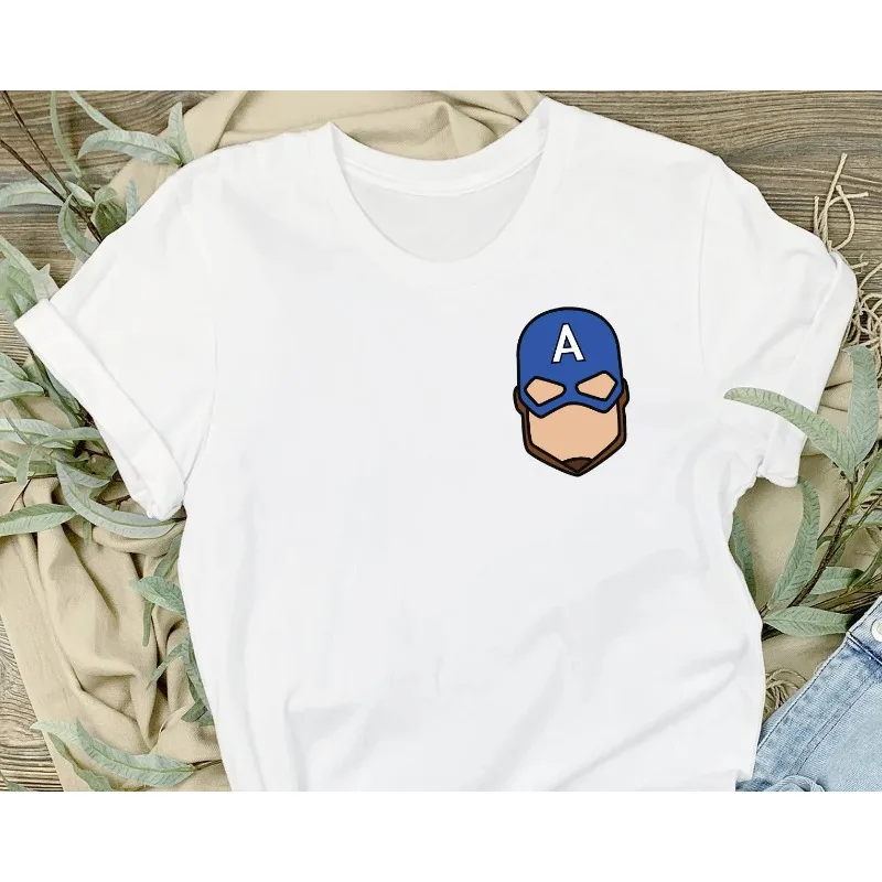 Cute Captain America Design T-Shirts, Funny Captain America T-Shirts, Avengers T-Shirts, Marvel Universe T-Shirts