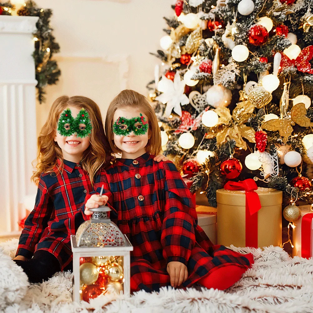 

5Pcs Christmas Party Eyeglasses Xmas Glasses Frames Funny Holiday Party Photo Props Decorative Glasses Eyewear Props