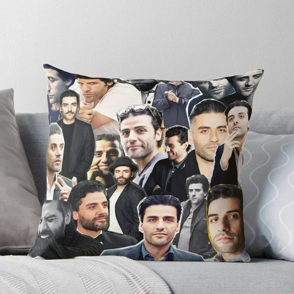 

oscar isaac collage Throw Pillow Couch Pillows Christmas Covers Christmas Pillowcase pillow