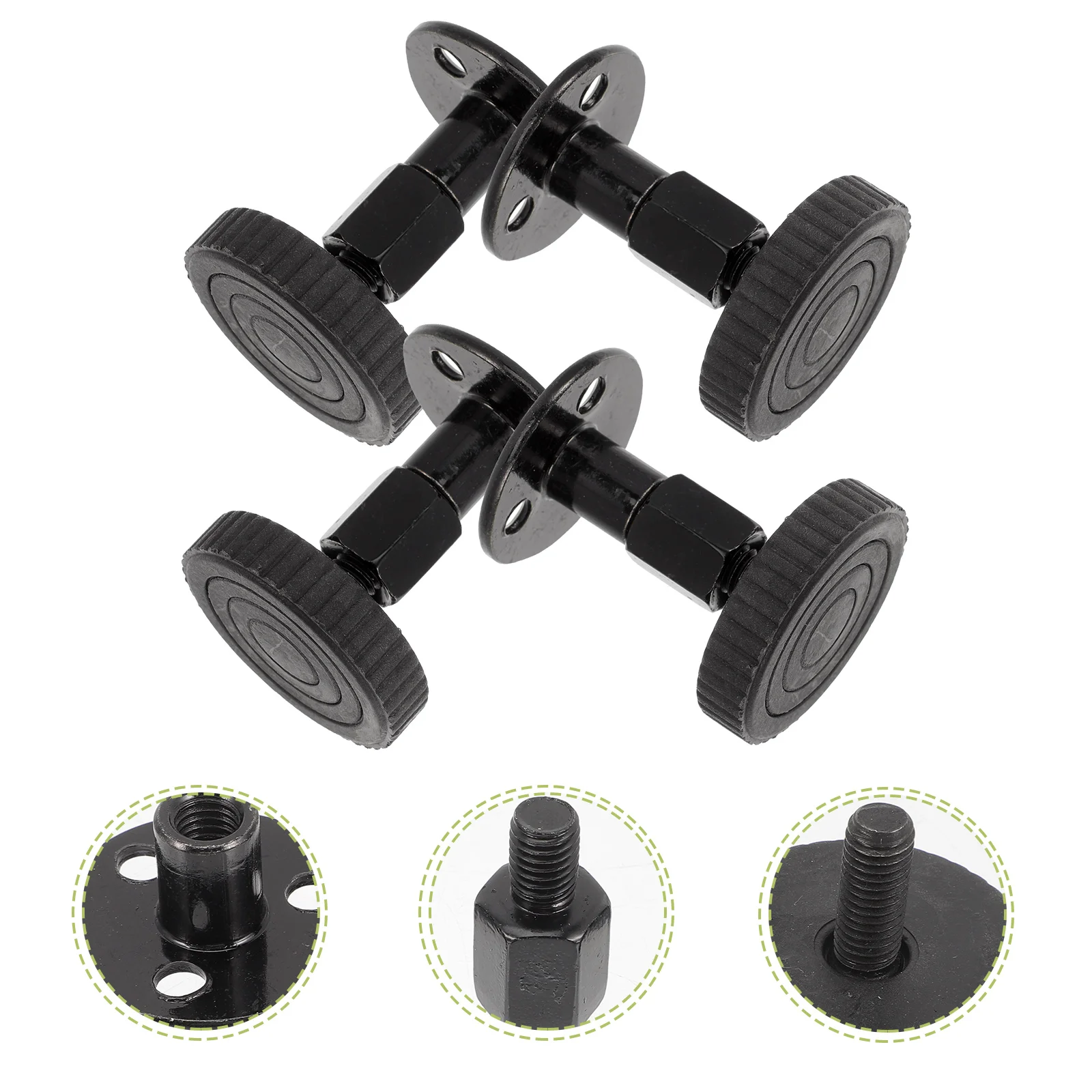 

4 Pcs Headboards Stabilizer Stopper for Adjustable Bed Tool Anti-collision Shockproof Stoppers Black