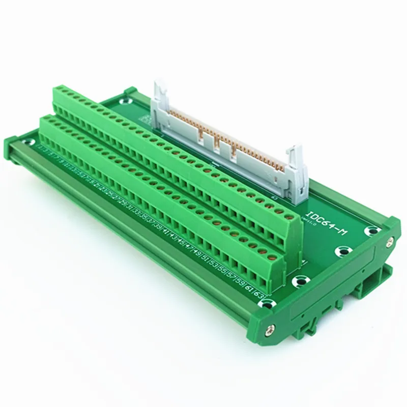IDC-64 DIN Rail Mounted Interface Module 2x32 Pins 0.1\