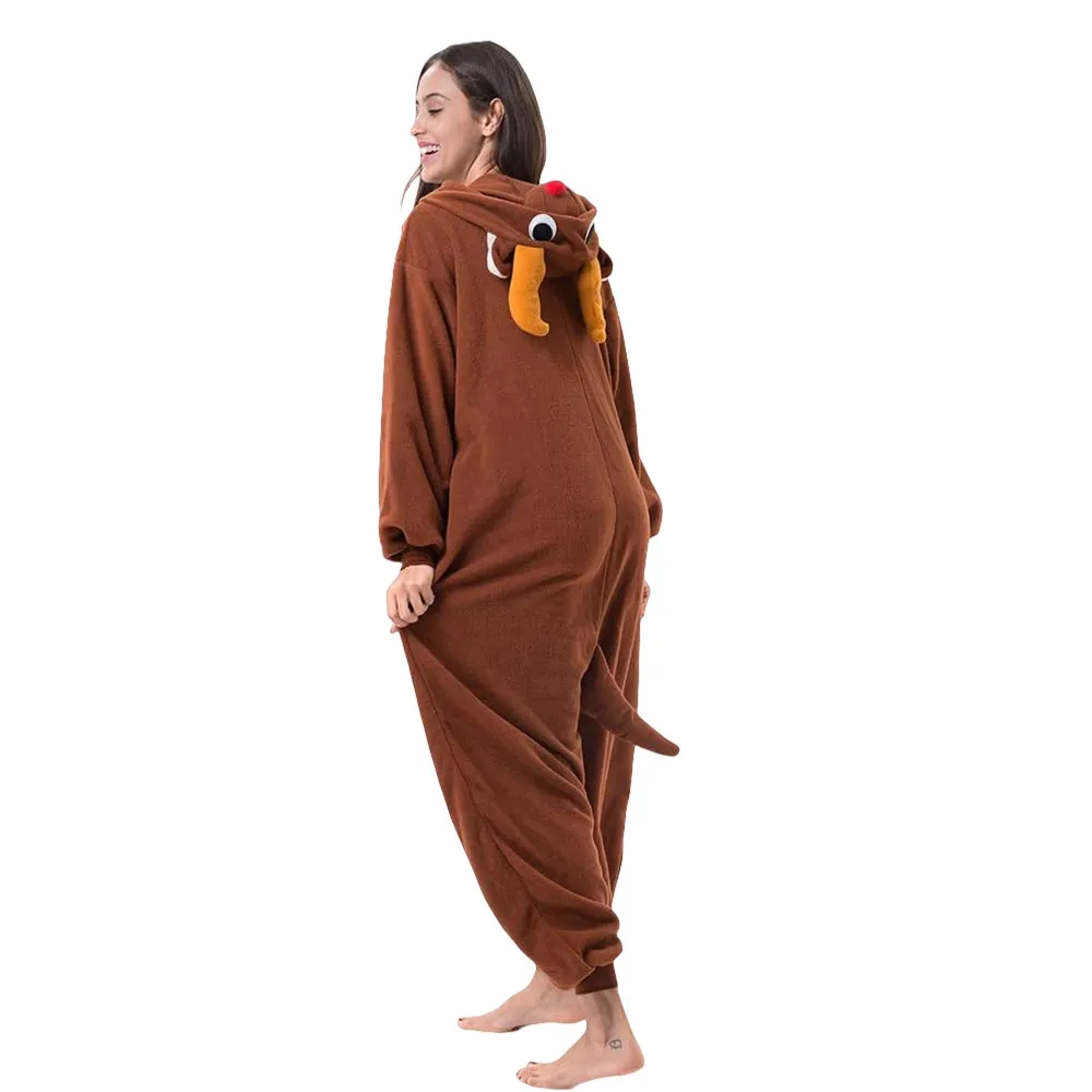 Christmas Costumes Reindeer Deer Onesie Jumpsuit Kigurumi For Adult