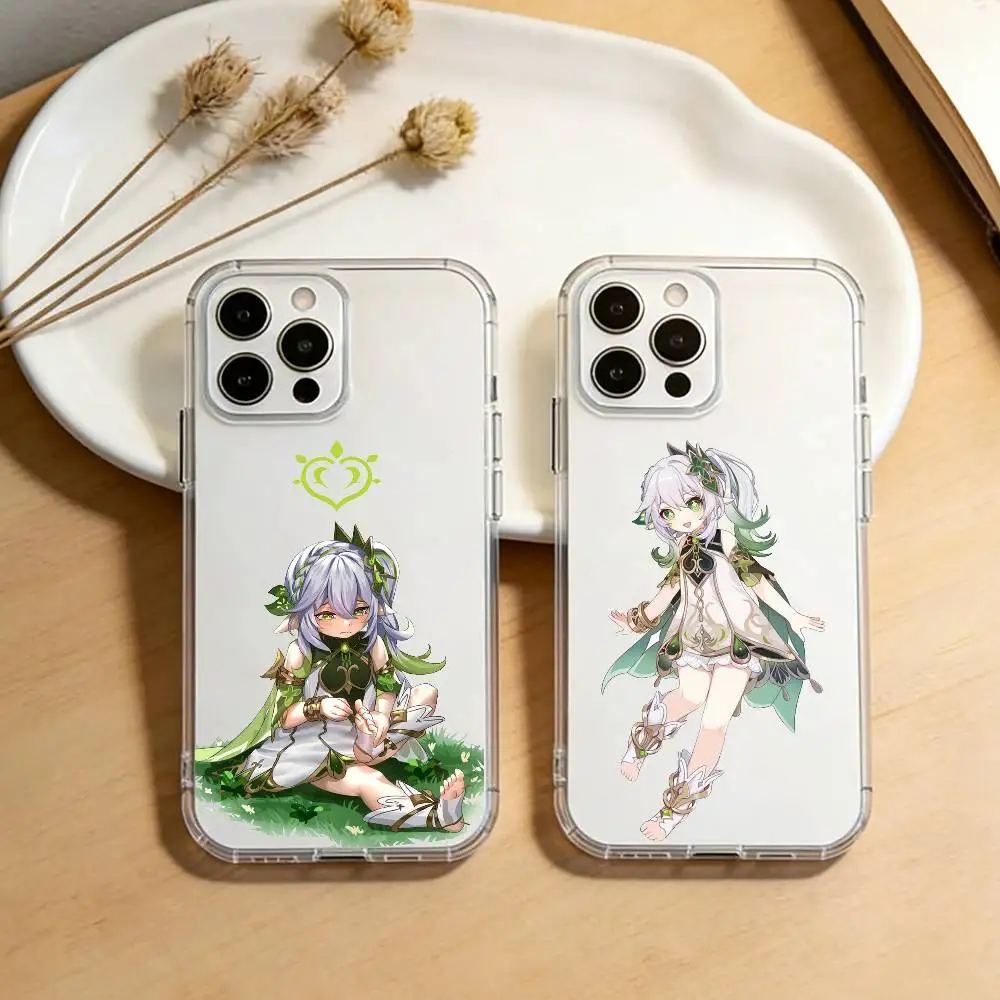 

N-Nahida Genshin Impact Phone Case For iPhone 17 16 15 14 13 12 11 Mini Pro Max Plus Transparent Cover