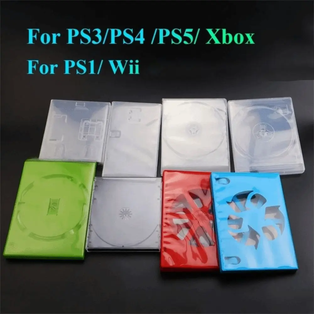 1pcs Plastic CD Game Cover Protective Design Replacement Accessory Game Disk Holder for PS1 PS2 PS3 PS4 PS5 Xbox WII
