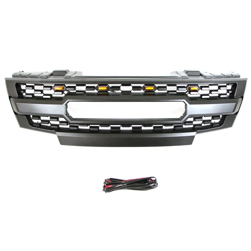 For 4x4 Off Road Auto Parts Exterior Accessories Front Grill Car Grilringith Led Light Fit for NISSAN Frontijewelry-2016 ABS