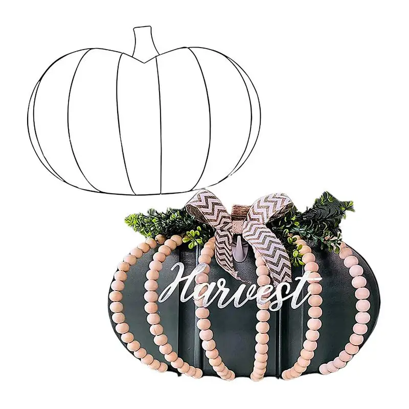 

Pumpkin Metal Wreath Frame Halloween Wire Frame Halloween Floral Thanksgiving Flower Lantern Supplies Home Decoration