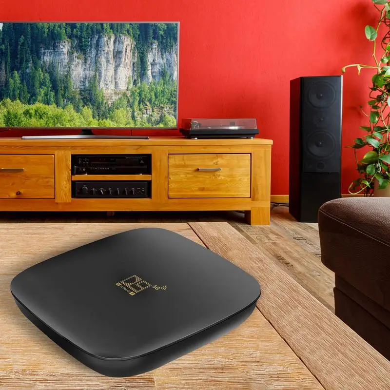 10.0 Caixa de TV 8G D9 TV Box 2.4G 5G WIFI 4K Blue Tooth TV Receptor 1080P Fast Set Top para Youtube Facebook Filmes Online