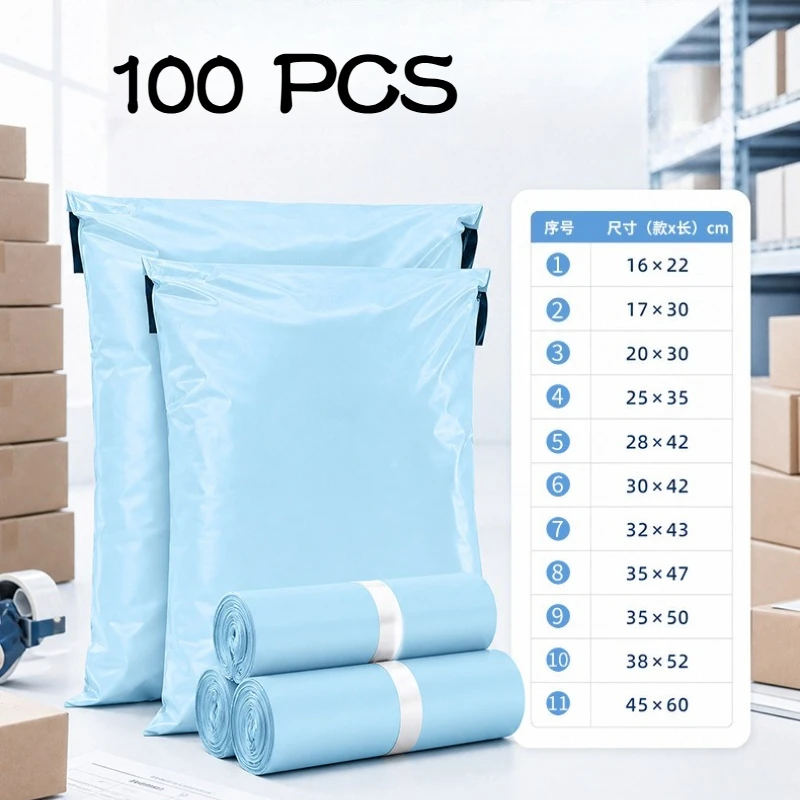 Brand New Milk Blue Express Bag Thickened Waterproof Mailing Bags For Logistics Clothing