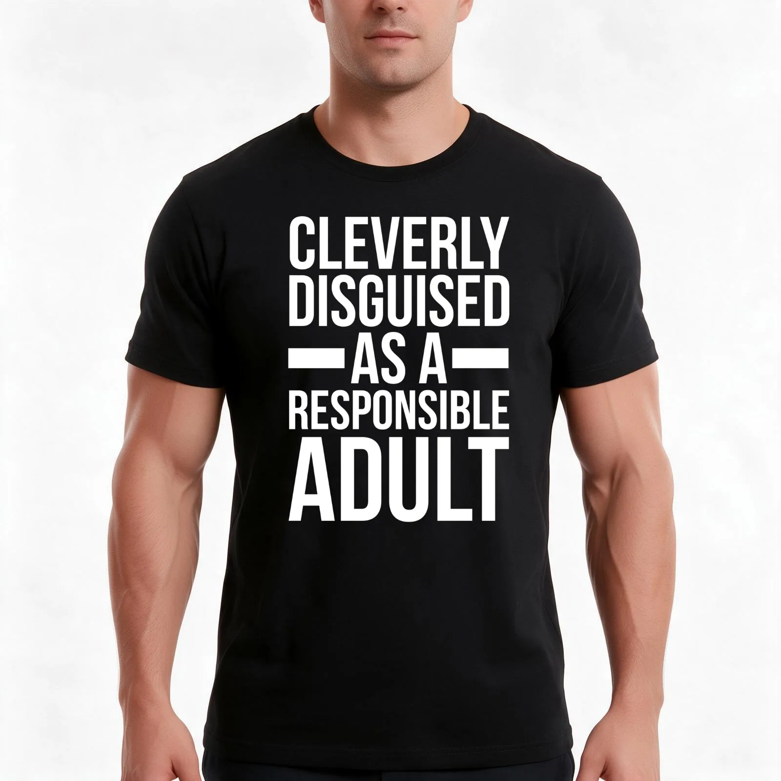 Disguised As A Responsible Adult Funny Quote T-Shirt Summer Casual Cotton Tee Oversized Streetwear Tops Vintage Graphic Print