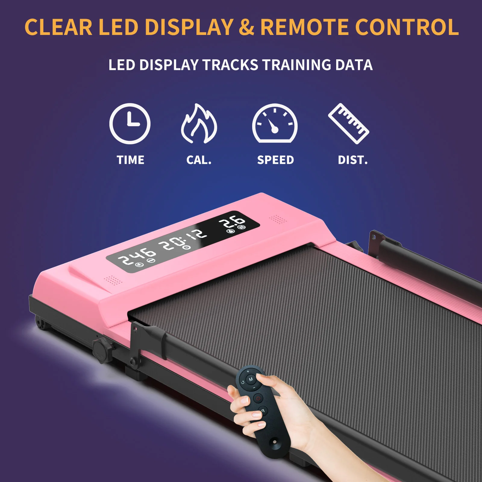 Walking Pad,Under Desk Treadmills Machine for Home,265 Lbs Capacity,3 in 1 Foldable Portable Walking Treadmill