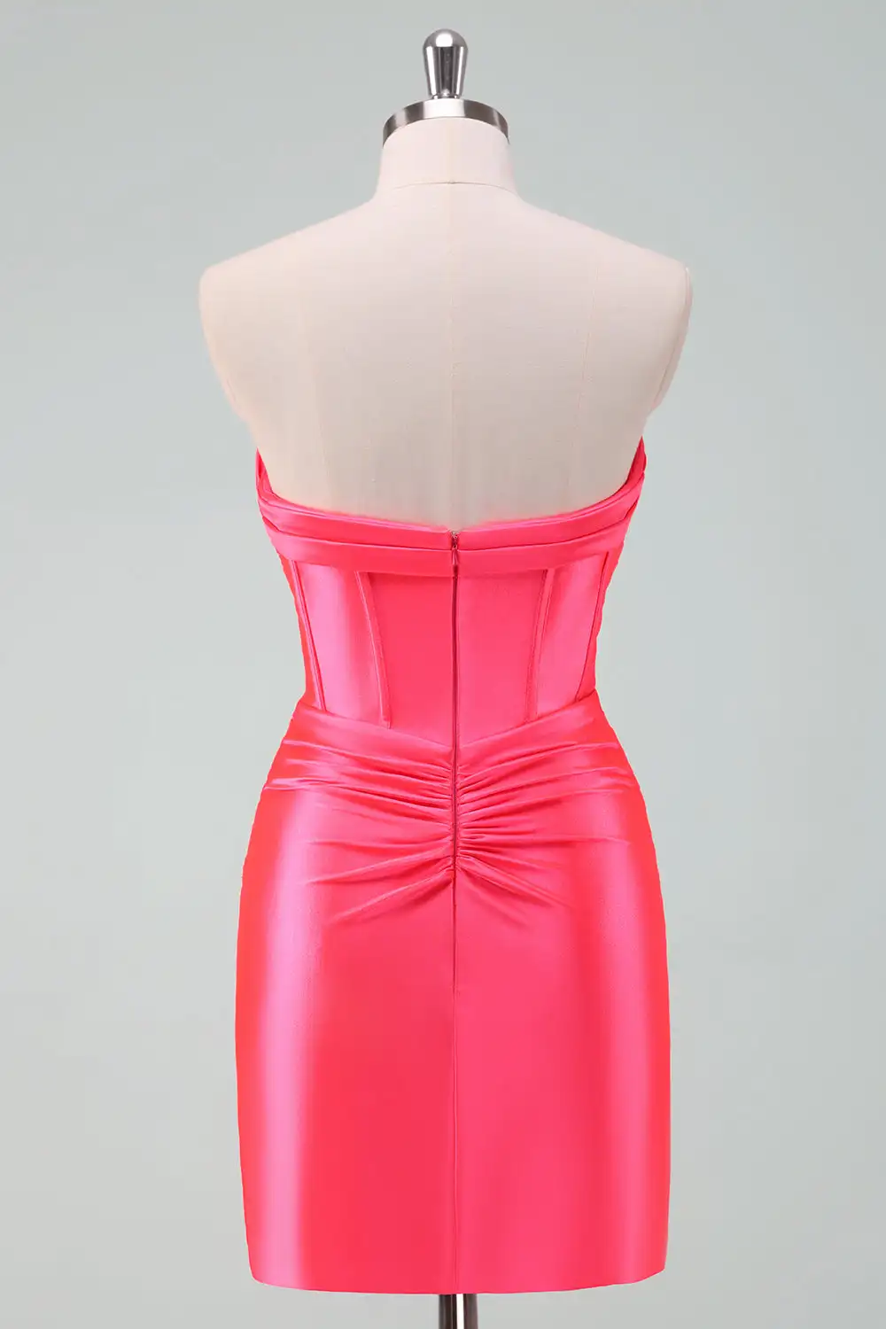 Sharon Said Homecoming Dress Elegant Sheath Sweetheart Satin Corset Cut-out Dubai Mini Cocktail Prom Party Gown RM168 Customized - view 3
