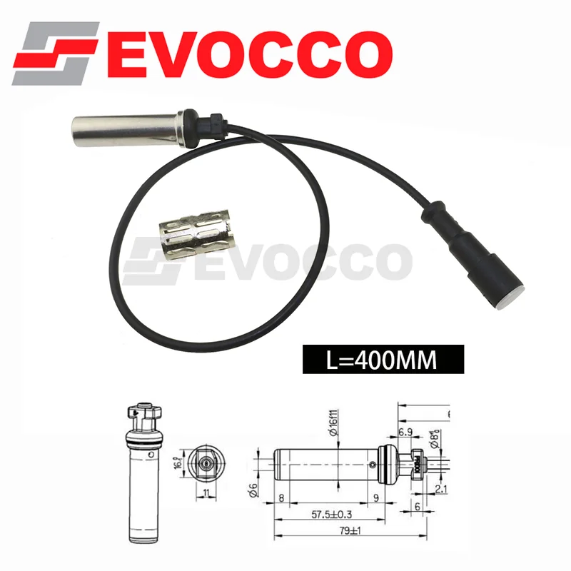 L=400mm ABS Sensor For RENAULT 5021170124 MAN 2255200062 DAF 1506004 MERCEDES-BENZ 0035421618 VOLVO 4240468 SCANIA 1784590