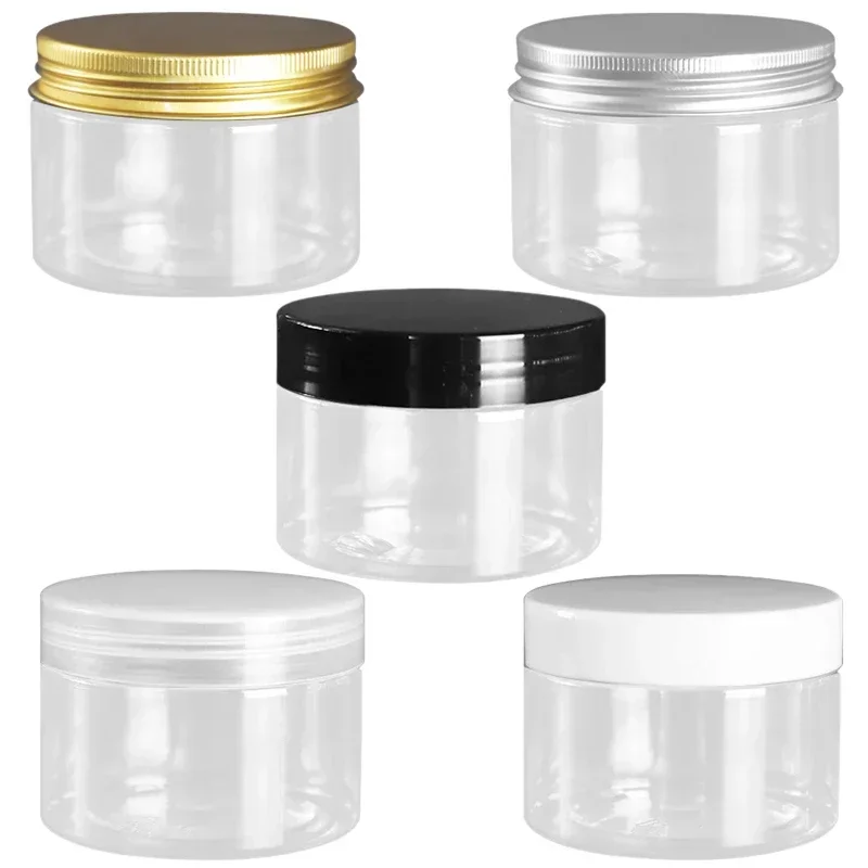 10Pcs 120ml Food Storage Jar with Lid Empty Plastic Sealed Jars Clear Candy Nut Bottle Cosmetics Containers Kitchen Organization