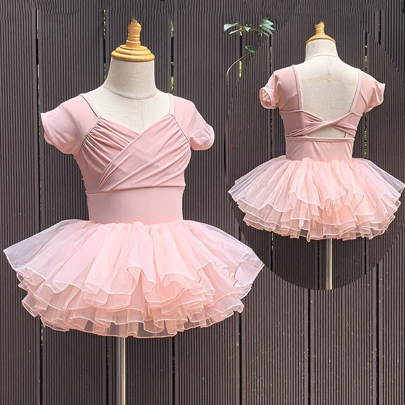 

Балетные трико для девочек, балетный комбинезон, танцевальный костюм, пачка, детский комбинезон, юбка, комплект, гимнастическая одежда, Vestidos