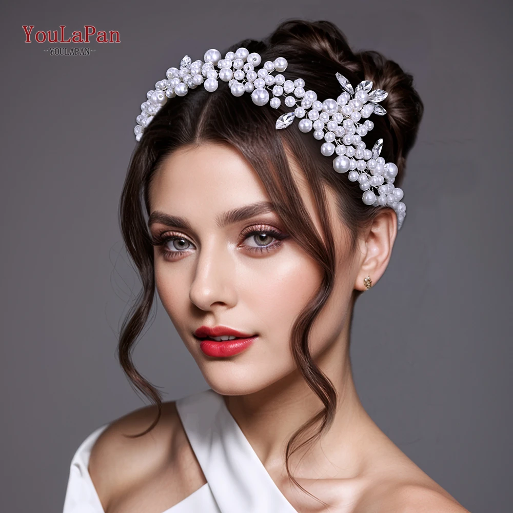 

YouLaPan Luxury Bride Pearl Hair Band Head Jewelry Wedding Accessories Hair Wear Princess Banquet Hairstyle Ornaments HP186