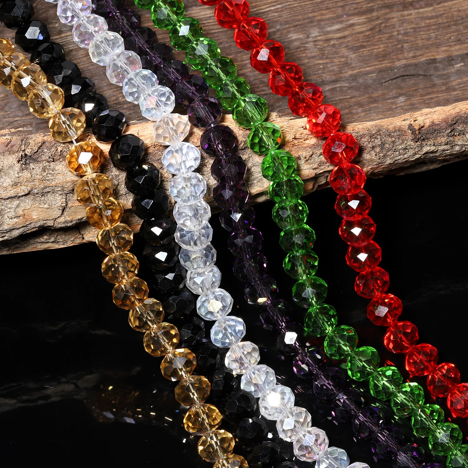 4/6/8/10/12mm Austria Faceted Crystal Glass Beads Halloween Color Loose Spacer Beads For Jewelry Making DIY Bracelet Necklace