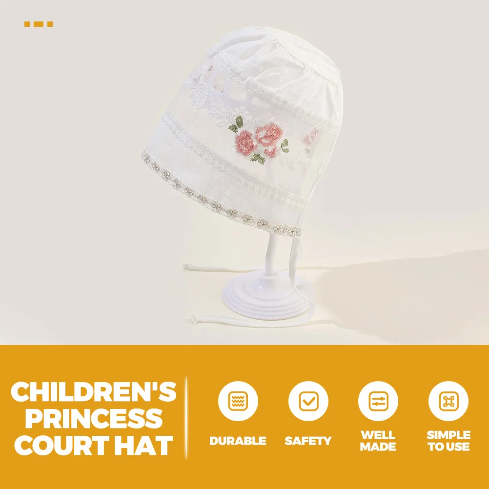 

Baby Girl Princess Hat Vintage Breathable Newborn Sun Hat Toddler Bonnet Kids Accessories Summer Photo Prop Infant