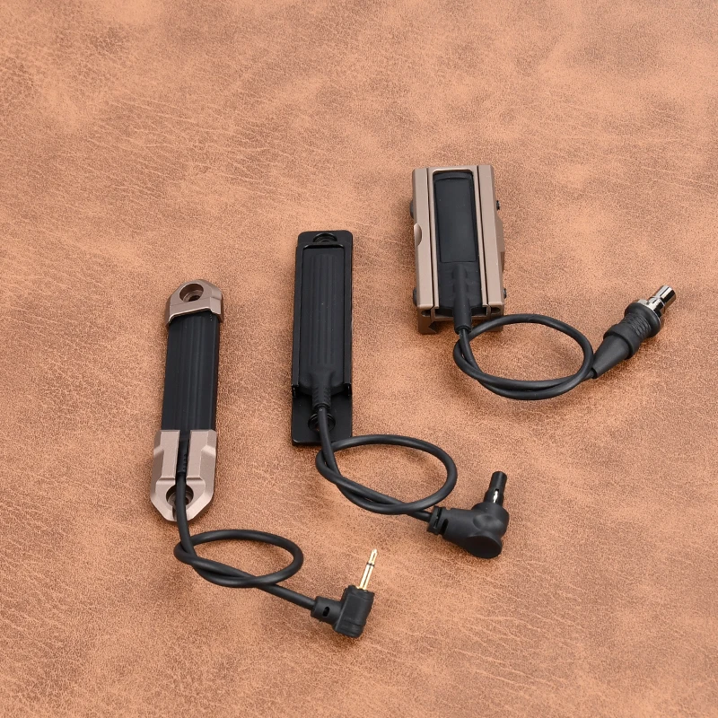 Tactical M300 M600 Flashlight Pressure Remote Switch Cable Management Mount 20mm Picatinny Rail  Metal Line Control Adapter