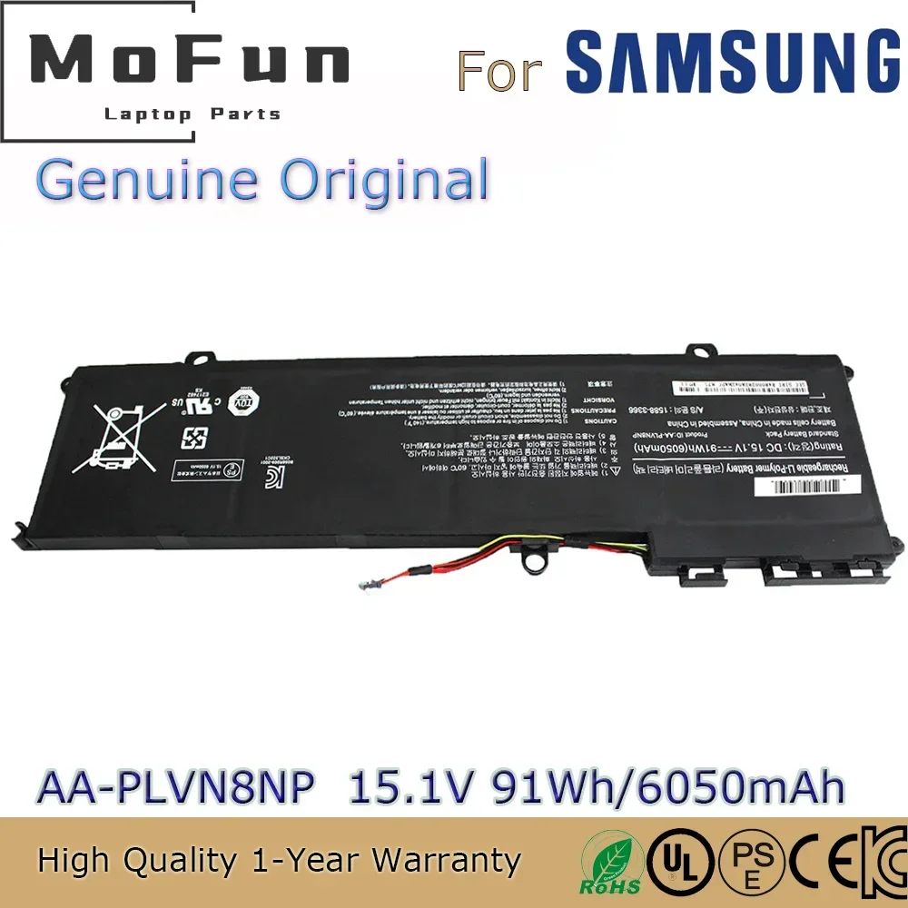 

Brand New Original AA-PLVN8NP 15.1V 91Wh Laptop Battery for Samsung ATIV Book 8 NP770Z5E NP780Z5E 870Z5G 880Z5E etc.