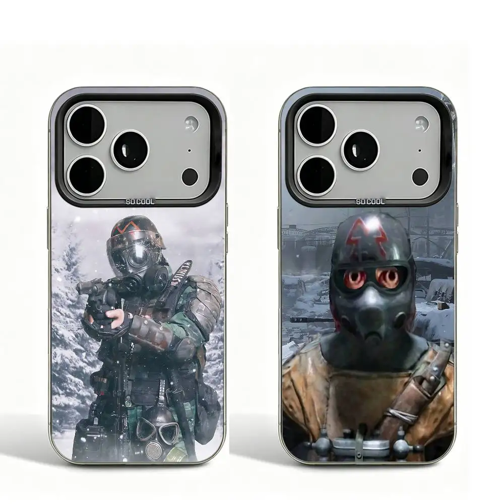 

M-Metro 2033 Black Matte Phone Case For iPhone 12 11 14 13 17 16 15 Pro Max Large Lens Frame Cover