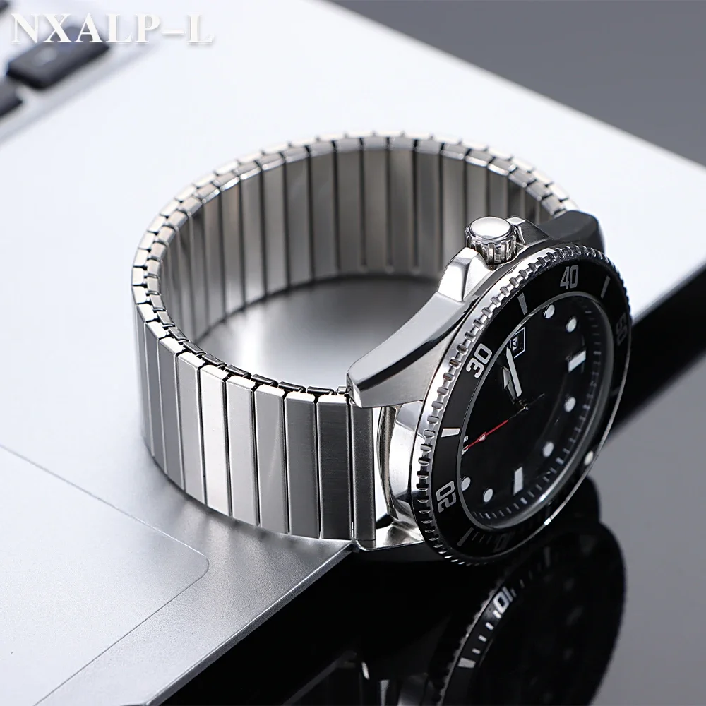 Edelstahl elastisches Stretch-Uhrenarmband Metall-Erweiterungsarmband Smart Watch Armband Zubehör Armband 18 mm 20 mm 22 mm