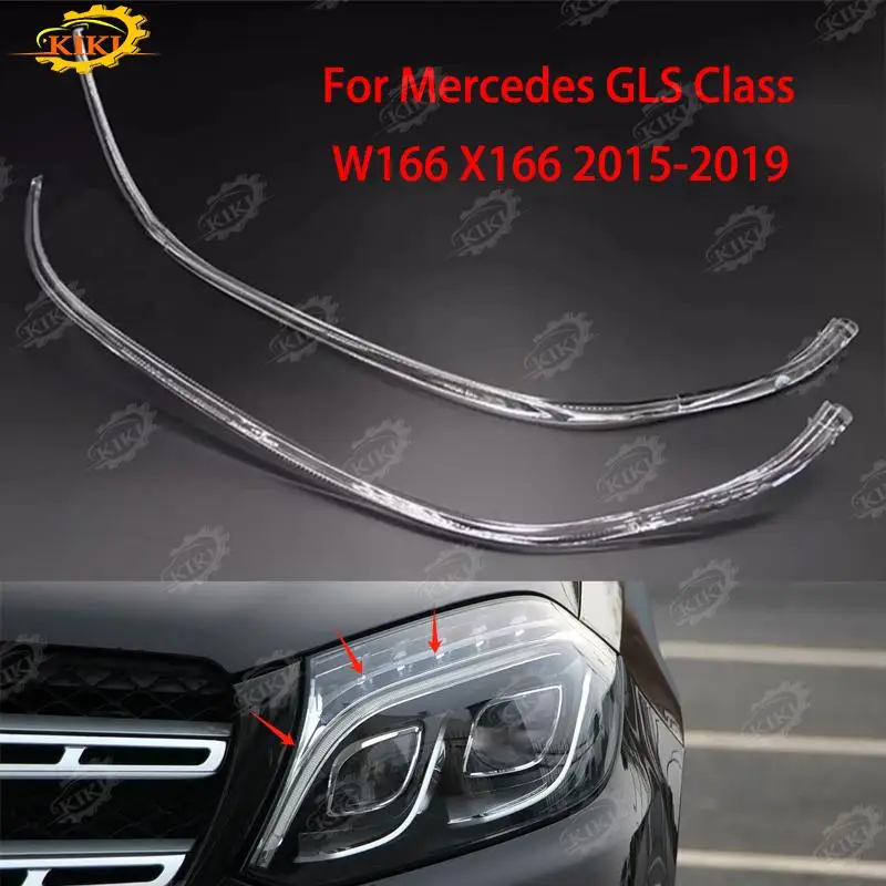 

НОВАЯ фара DRL, акриловая трубка, направляющая полоса света, полоса DRL для Mercedes GLS Class W166 X166 2015-2019, автозапчасти