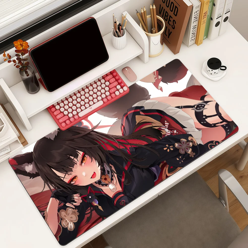 Game Blue Archive Kosaka Wakamos Mouse Pad Large Non-Slip Waterproof Mat Stitched Edge Keyboard Pad for Gaming Daily Office