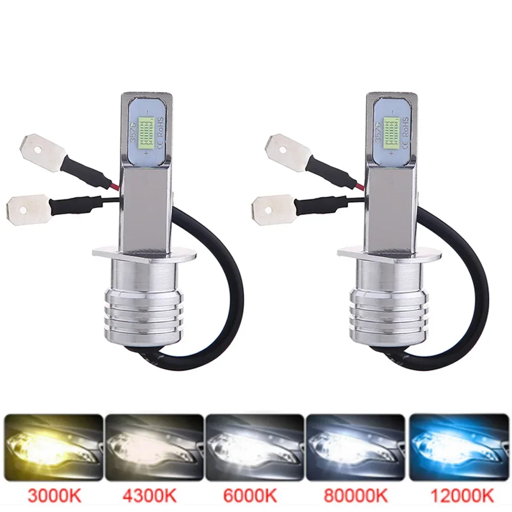 2Pcs Led H1 H3 Car Headlights 880 881 9005 9006 H15 H4 H7 H11 Auto Bulb High Low Beam Long Distance Fog Lamp Lights 12V 6000K