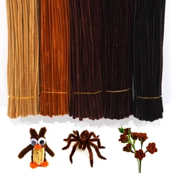 500 Pieces Pipe Cleaners Chenille Stems 5 Assorted Brown Colors Craft Supplies Bulk for DIY Art and Craft Projects Creative Gift