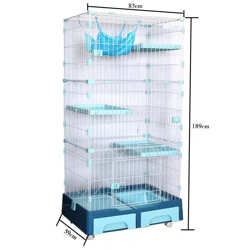 Manufacturer best price with high quality cats cage 3 layer sale cheap plastic durable pet cage