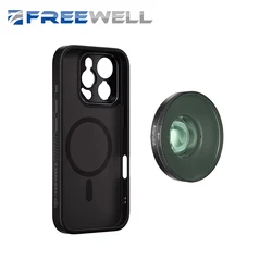 Freewell Sherpa iPhone Lens Set Long Range Macro Len Compatible iPhone 16/15/14 Pro & Pro Max Phone Case Photography Accessories