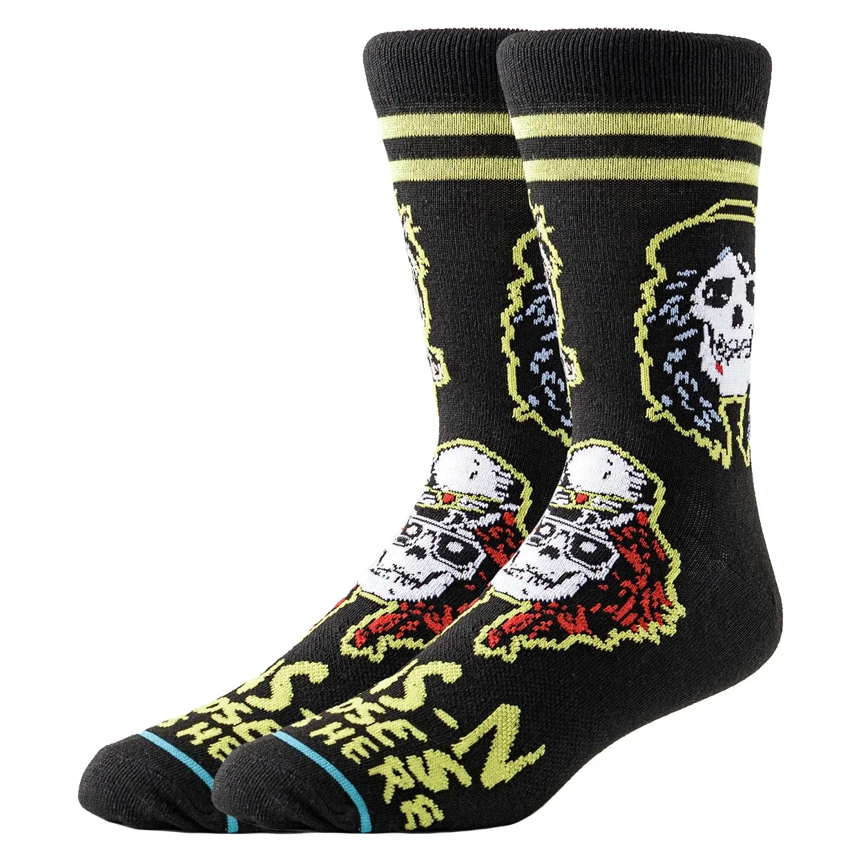 Calcetines deportivos de estilo Hip Hop para hombre y mujer, medias de tubo con diseño divertido de calavera loca, moda urbana, novedad