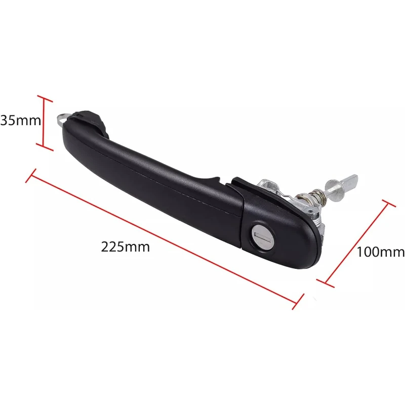 6N 0837207 P-OLO 6N 6N1 6N2 SHARAN SEAT ALHAMBRA GALAXY용 동일한 키 2개가 있는 C/D 전면 왼쪽 오른쪽 도어 핸들