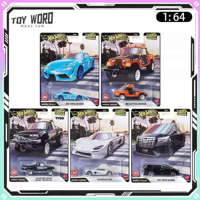2026 Hot Wheels Cars Model 1:64 Boulevard Series Cars Model GTJ68 Datsun King Toyota SUPRA Diecast Collectible Toy Birthday Gift