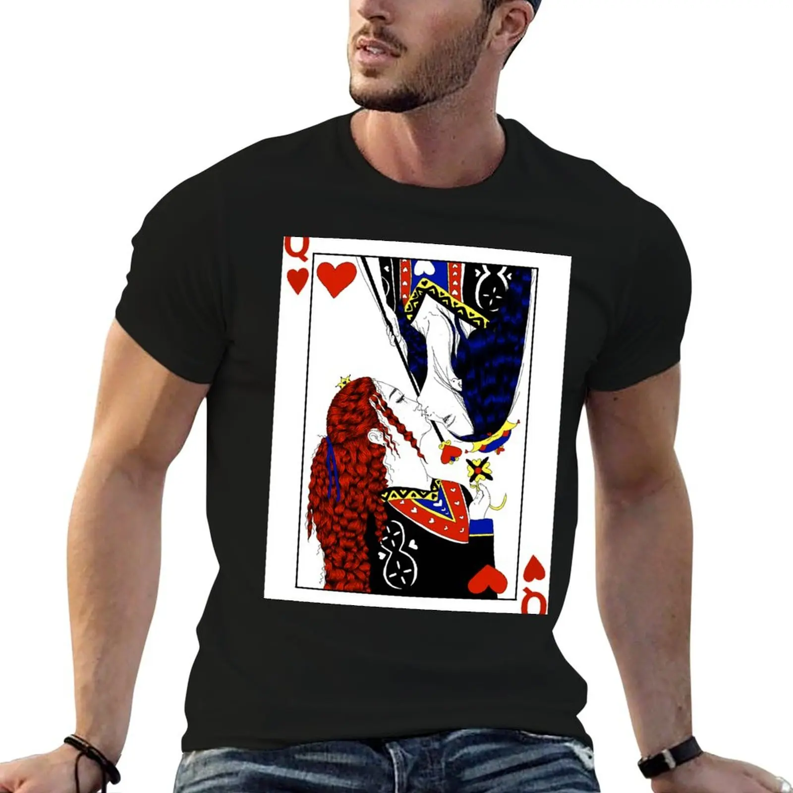 Lesbian Queen of Hearts T-Shirt Daily Casual Short Sleeve Tee Shirt