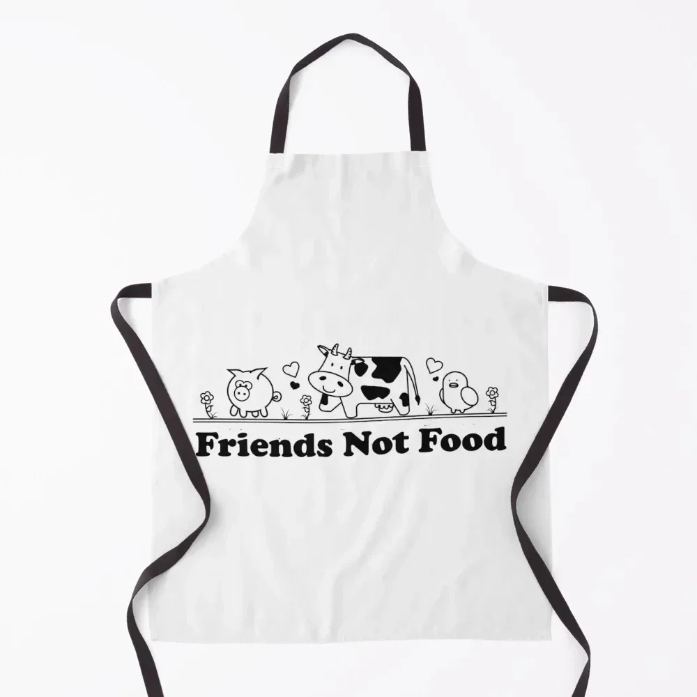 

Vegan Friends Not Food Apron christmas decoration women's work cooks clothes For Women Apron