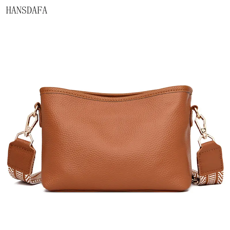 2023 moda Solid Color Cow kobiety torba na ramiฤ Crossbody luksusowe panie torba na telefon i torebki z prawdziwej skรณry torebka damska torba