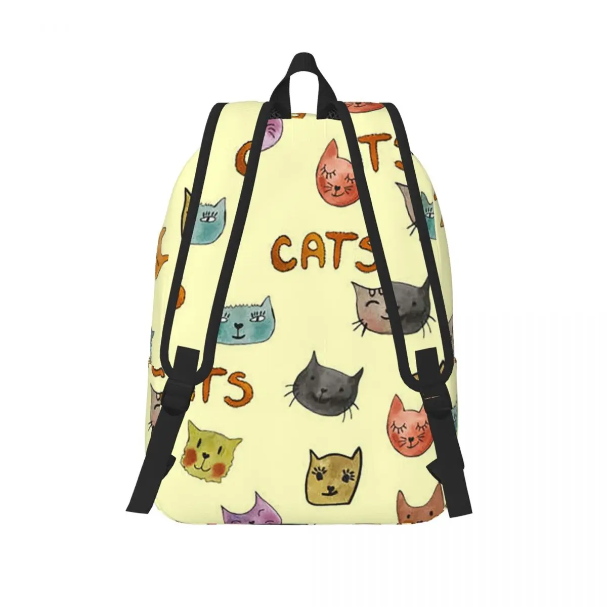 Mochila de gato dos desenhos animados para meninos e meninas, Bookbag da escola do estudante Daypack Animal, Kindergarten Primary Bag, Travel Bag